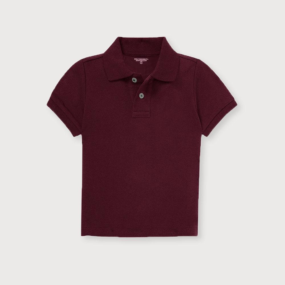 Polo Republica Boy's Charlemagne Polo Shirt Boy's Polo Shirt Polo Republica Burgundy 4 Years 