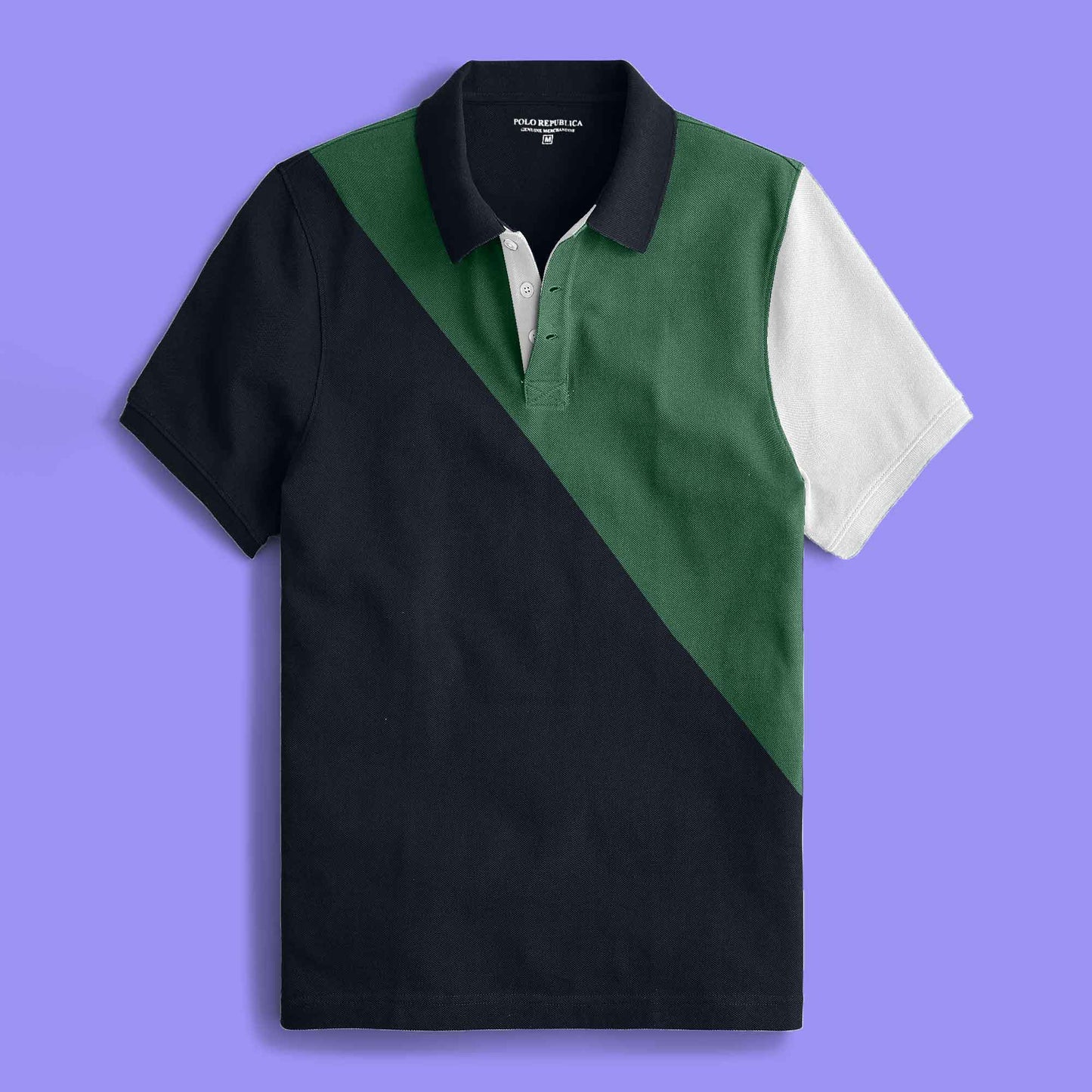 Polo Republica Men's Katsina Contrast Panel Style Polo Shirt Men's Polo Shirt Polo Republica 