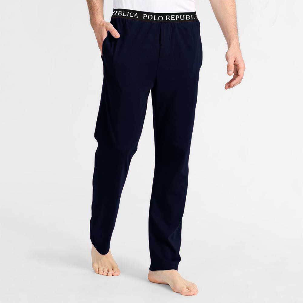 Polo Republica Men's Vodice Slim Fit Jersey Minor Fault Lounge Pants Minor Fault Polo Republica Dark Navy S 