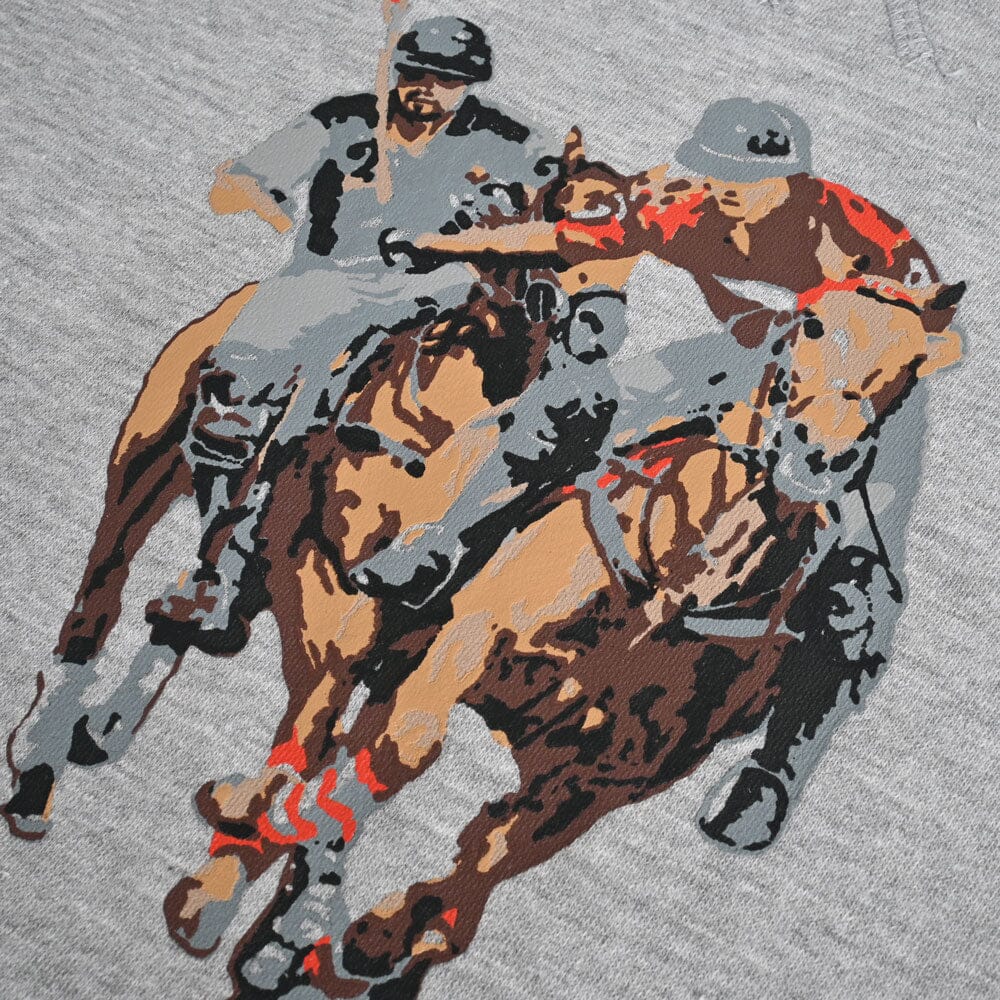 Polo Republica Men's Double Horse Printed Fleece Sweat Shirt Men's Sweat Shirt Polo Republica 