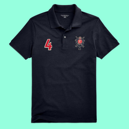 Polo Republica Men's PRC Crest & 4 Embroidered Polo Shirt Men's Polo Shirt Polo Republica Navy S 