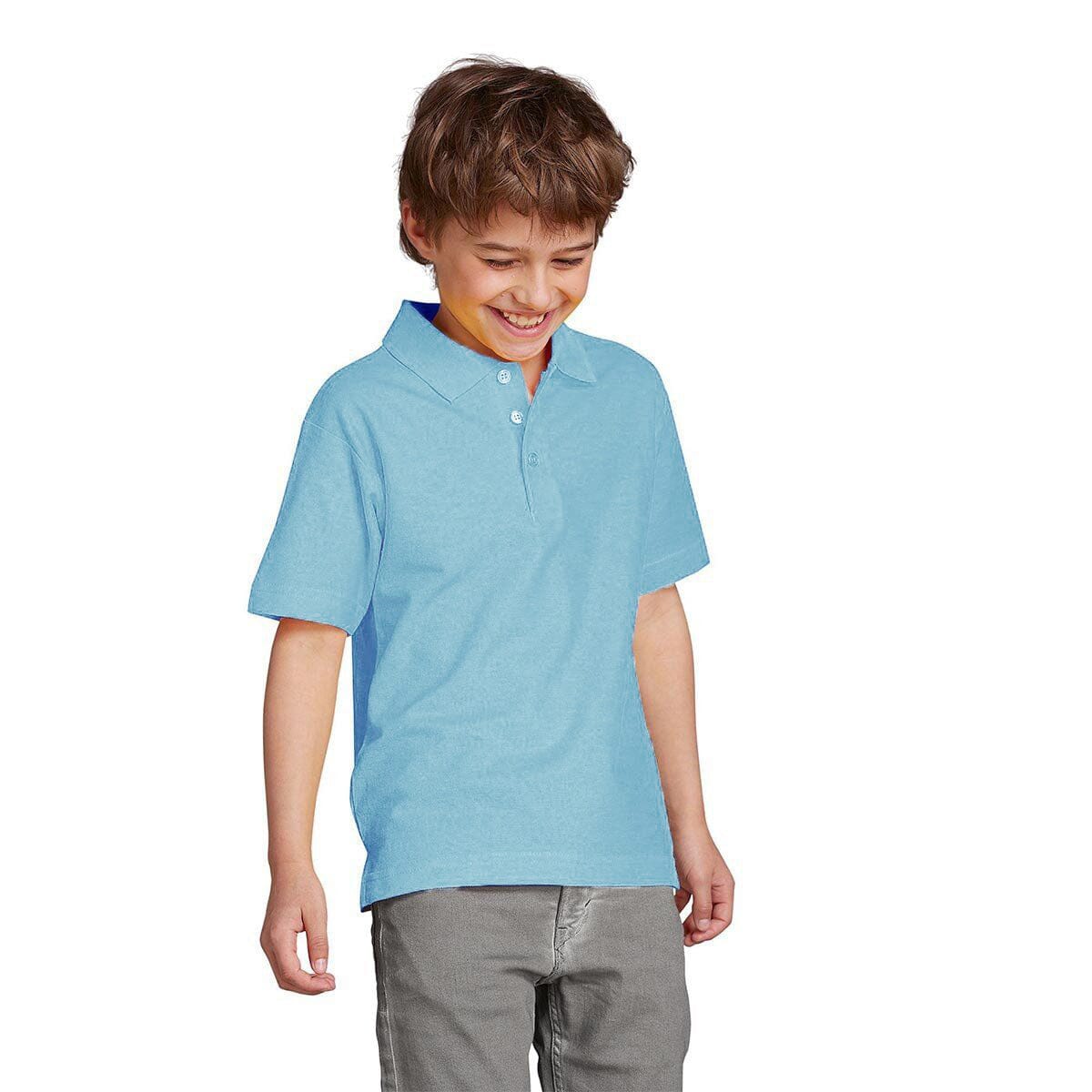 Boy's Totga Short Sleeve Minor Fault Polo Shirt Minor Fault Image Sky XS 