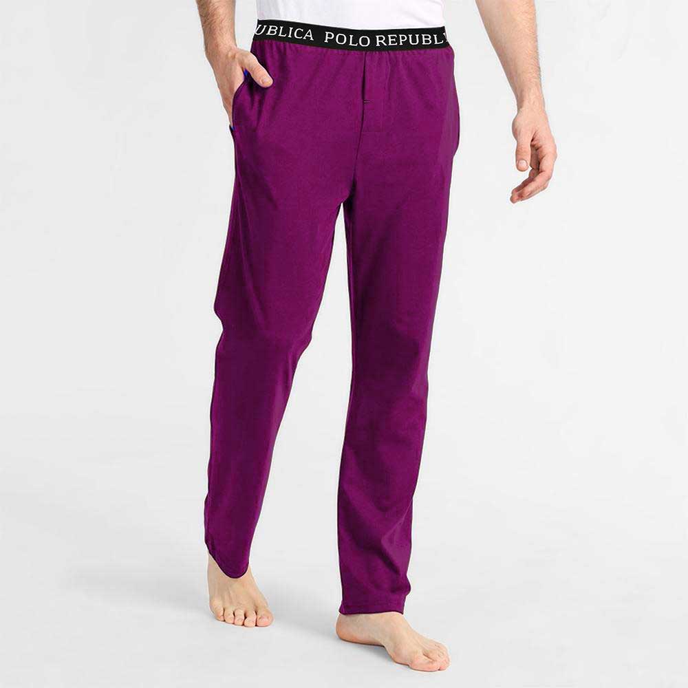 Polo Republica Men's Vodice Slim Fit Jersey Minor Fault Lounge Pants Minor Fault Polo Republica Purple S 