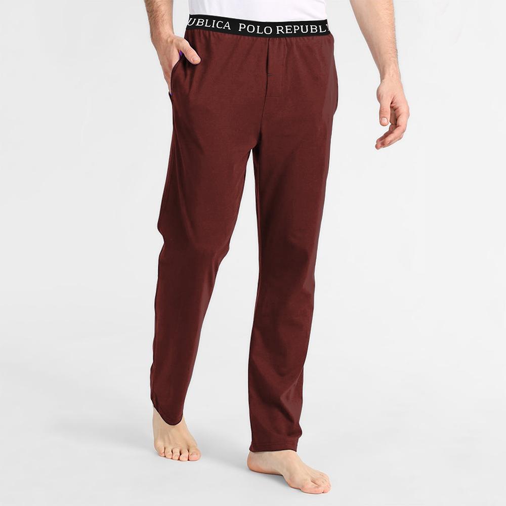 Polo Republica Men's Vodice Slim Fit Jersey Minor Fault Lounge Pants Minor Fault Polo Republica Maroon S 