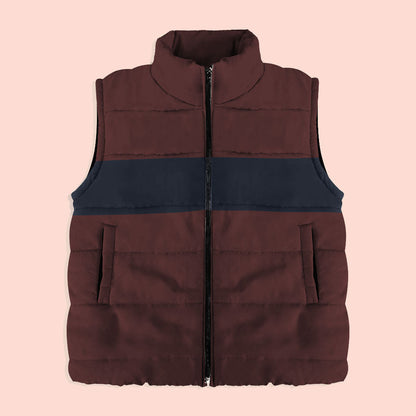 Rising Unisex Tonsberg Panel Design Zipper Body Warmer Gilet Unisex Gilet IST Maroon & Navy S 