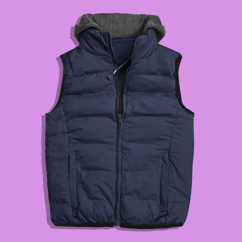 Unisex Cotton Hooded Body Warmer Gilet Unisex Gilet First Choice Navy S 