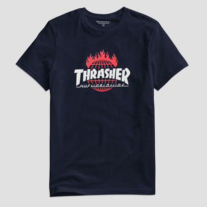 Polo Republica Men's Thrasher Printed Crew Neck Tee Shirt Men's Tee Shirt Polo Republica Navy S 