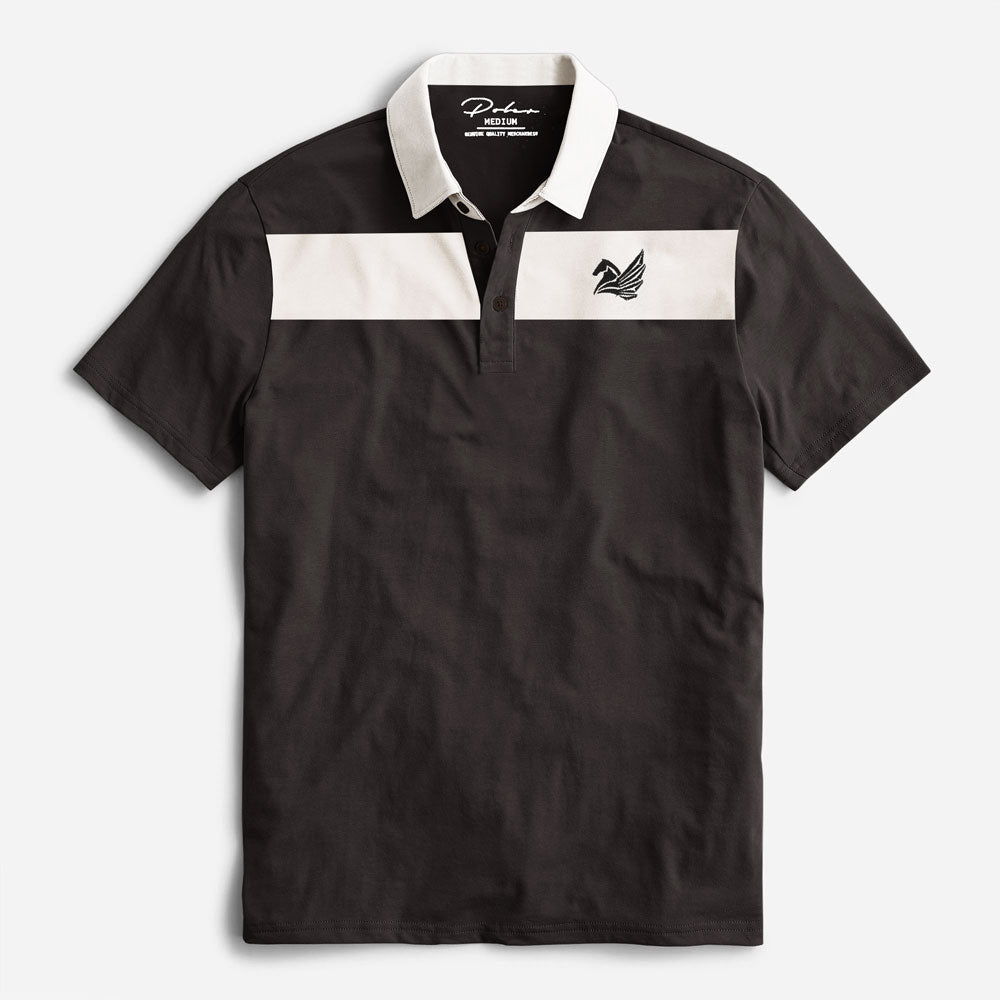 White polo shirt with brown horse sales