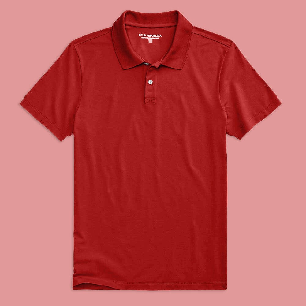 Polo Republica Men's Lecce Short Sleeve Minor Fault Polo Shirt Minor Fault Polo Republica Red S 