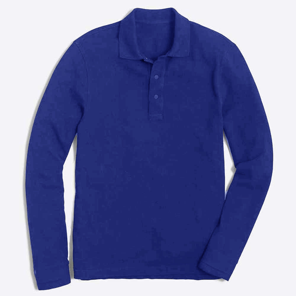 Regatta Men's Karley Long Sleeve Minor Fault Polo Shirt Minor Fault Image Royal XS 