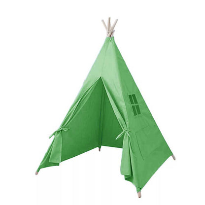 Kids 4 Poles Cotton Teepee Play Tent Castle Play Tent Sunshine China Green 