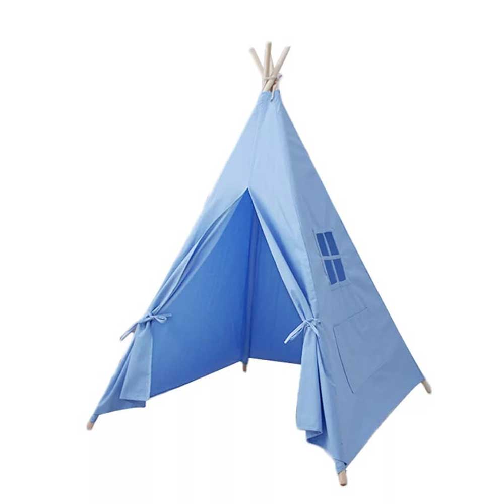 Kids 4 Poles Cotton Teepee Play Tents Castle Play Tent Sunshine China Sky 