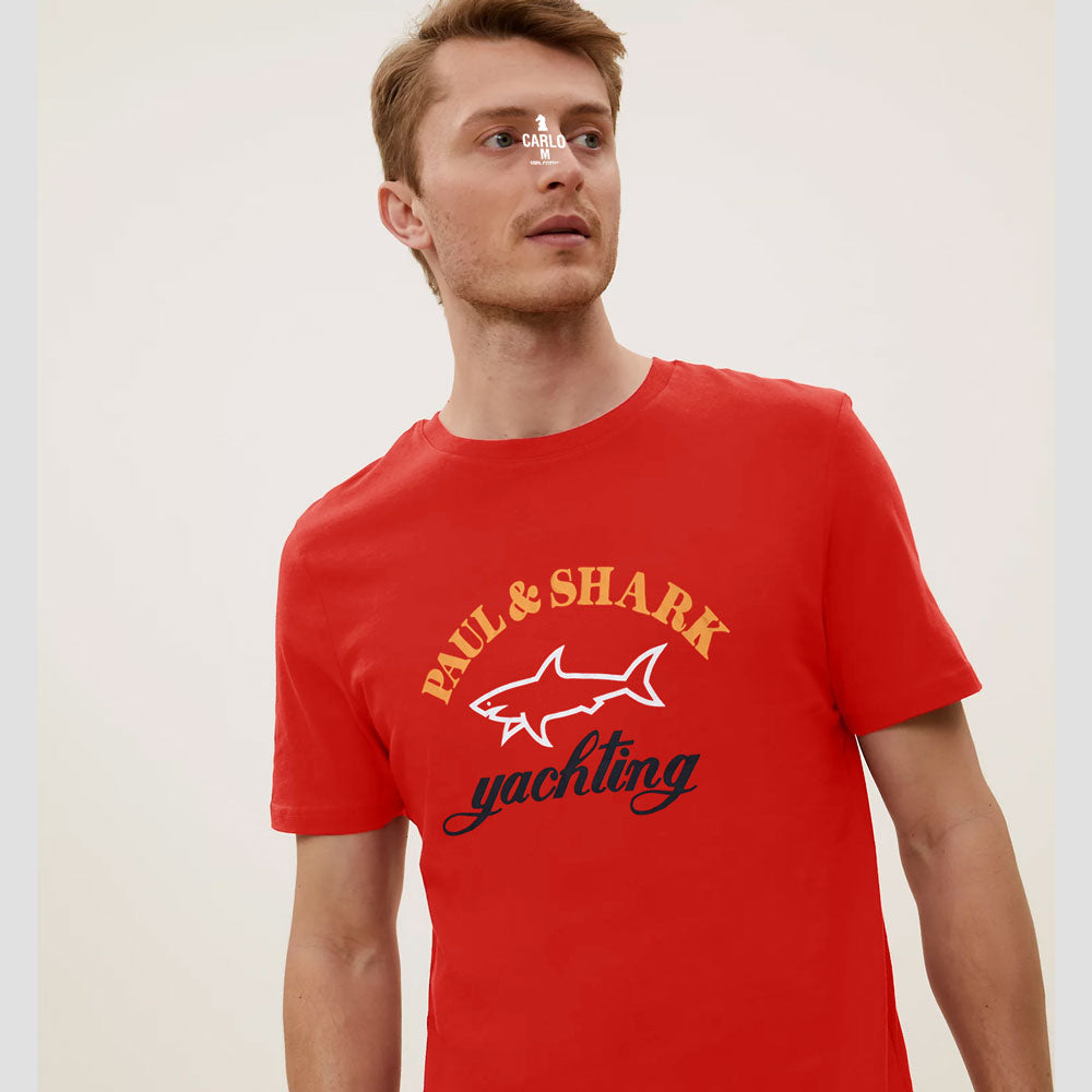 Paul & Shark Men's Printed Crew Neck Tee Shirt Men's Tee Shirt RAT 