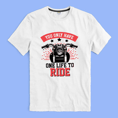 Richman Men's One Life To Ride Printed Short Sleeve Tee Shirt Men's Tee Shirt ASE 