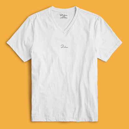 Poler Men's Logo Printed Activewear V- Neck Tee Shirt Men's Tee Shirt IBT White S 