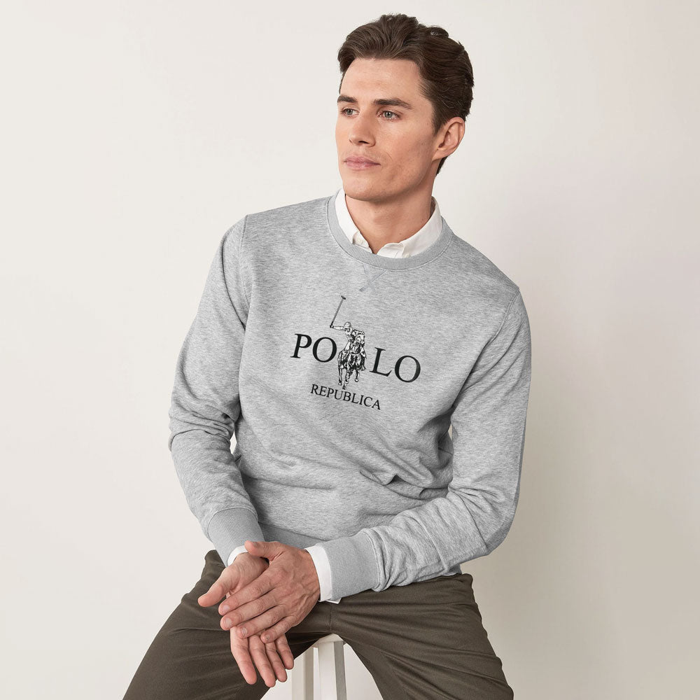 Polo Republica Men's Polo Player Printed Fleece Sweat Shirt Men's Sweat Shirt Polo Republica 